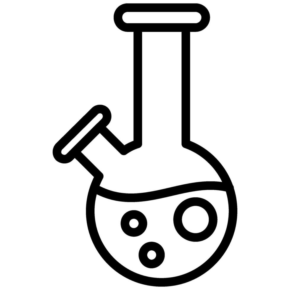 Flask icon Design, Black And White Outline Icon Symbol vector