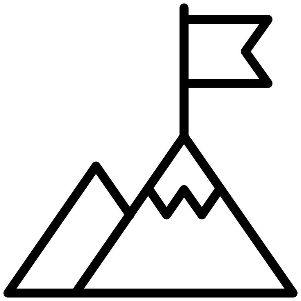 mountain flag icon vector
