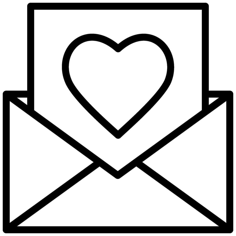 Wedding Invitation Icon, Black And White Outline Icon Symbol vector