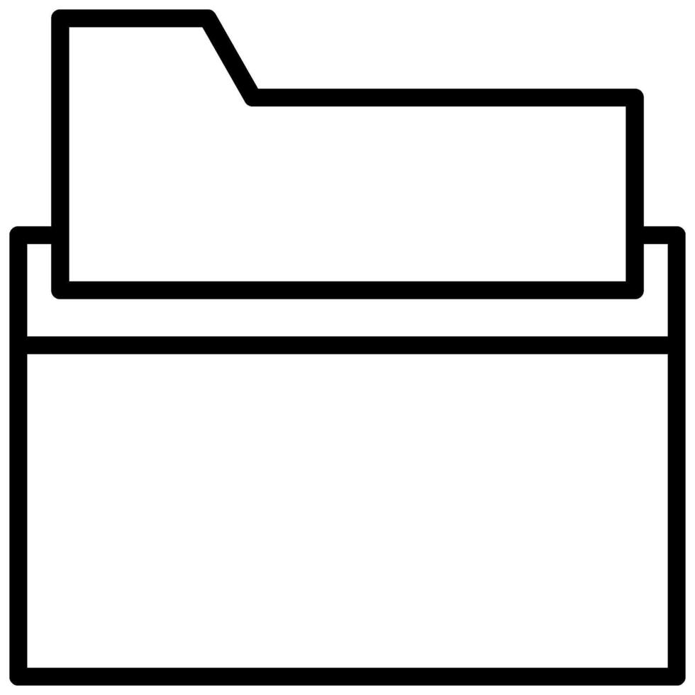 Folder Outline Icon, Business and Marketing Outline Icon vector