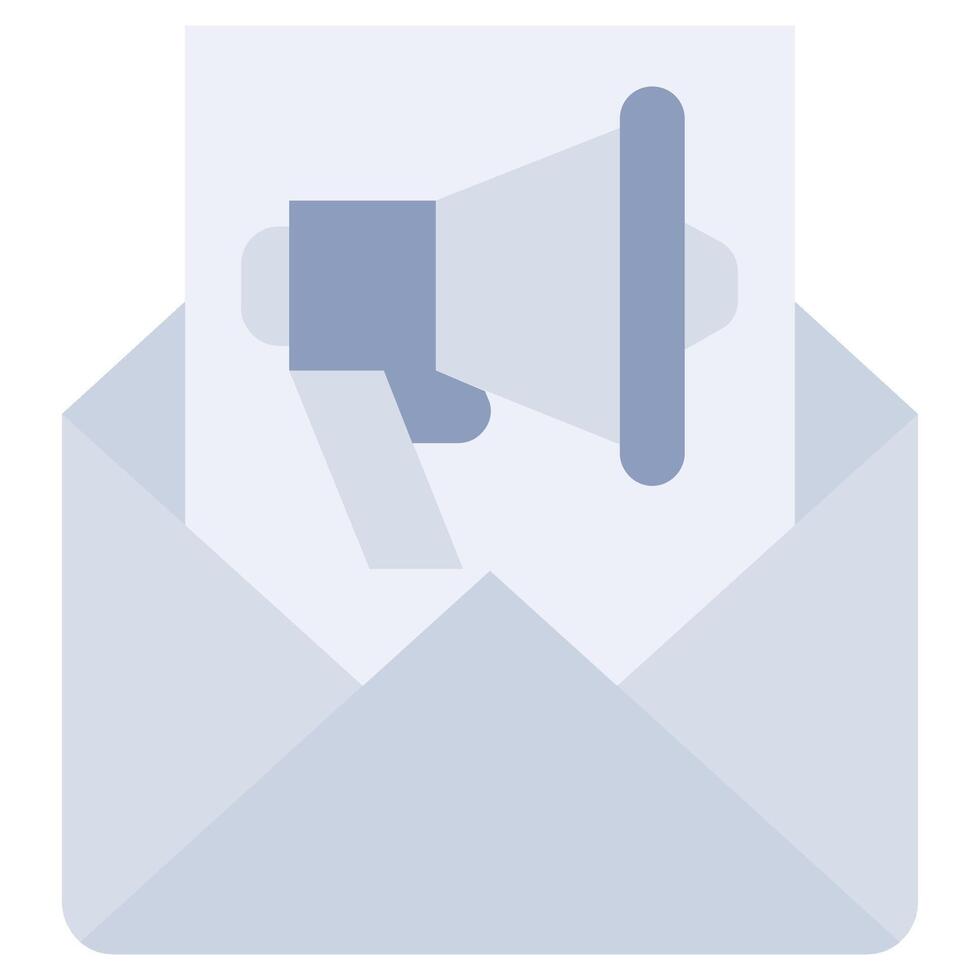 Mail Megaphone Flat Icon Style Icon, Business and Marketing Flat Icon Style Icon vector