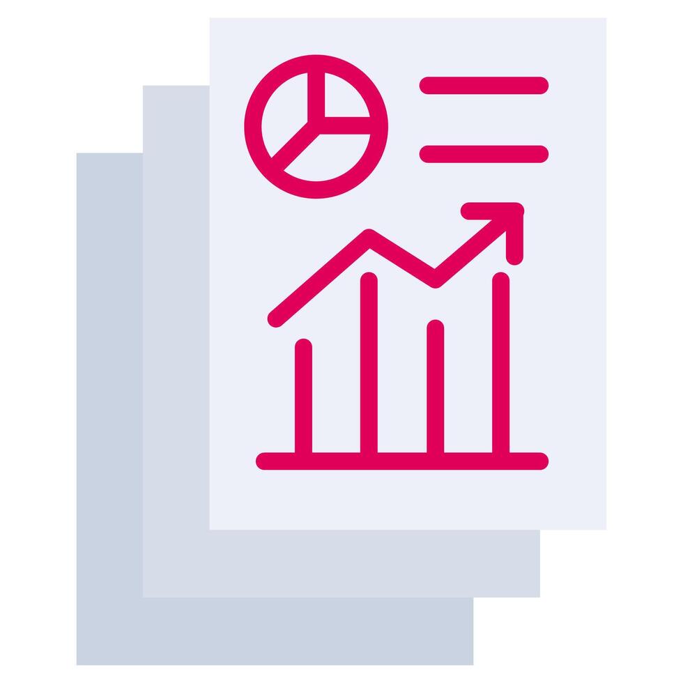 Paper Statistic Flat Icon Style Icon, Business and Marketing Flat Icon Style Icon vector