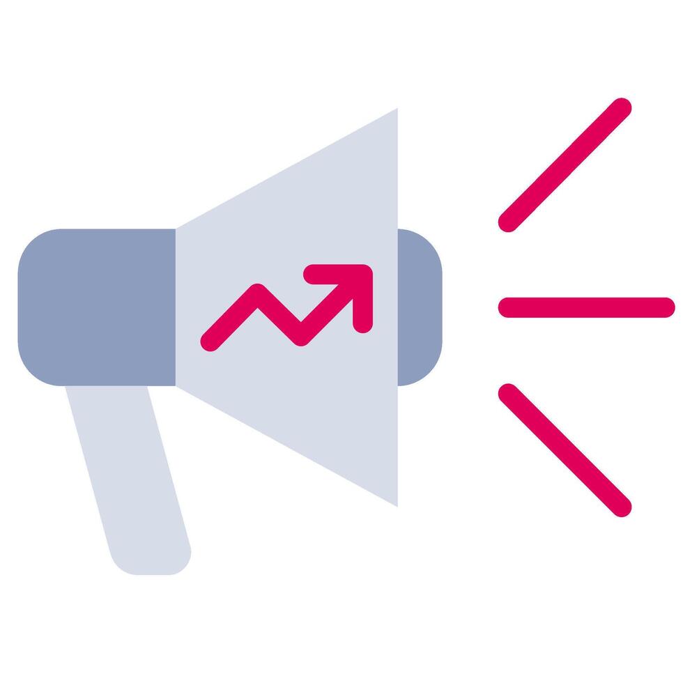 Megaphone Flat Design Style Icon, Flat Design Style Icon Symbol vector