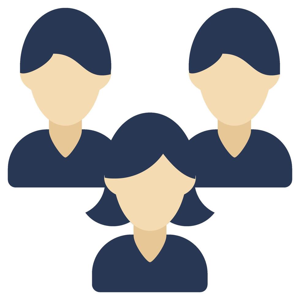 People Flat Design Style Icon, Flat Design Style Icon Symbol vector