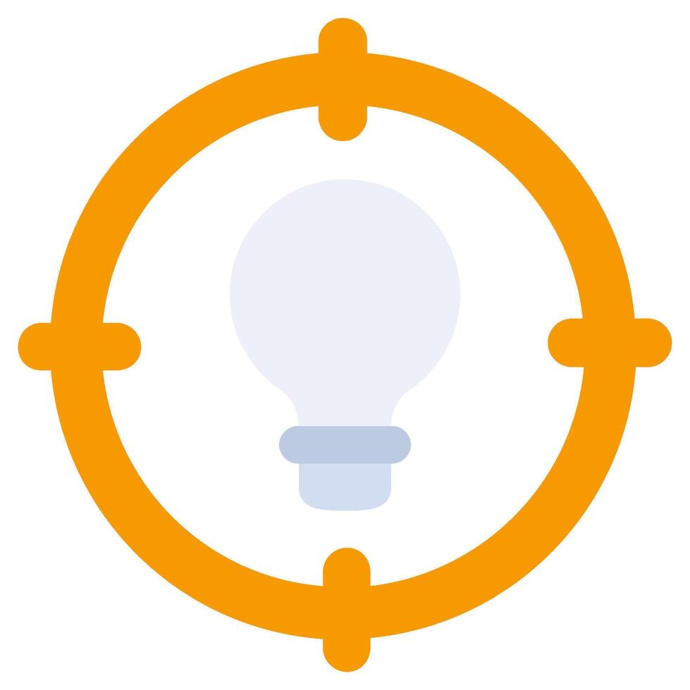 Targeting Idea Flat Design Style Icon, Flat Design Style Icon Symbol vector