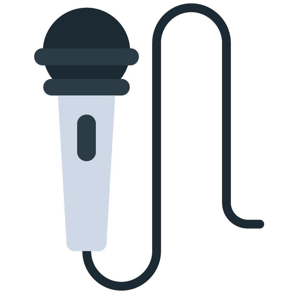 Microphone Flat Design Icon, Flat Design Icon Symbol vector