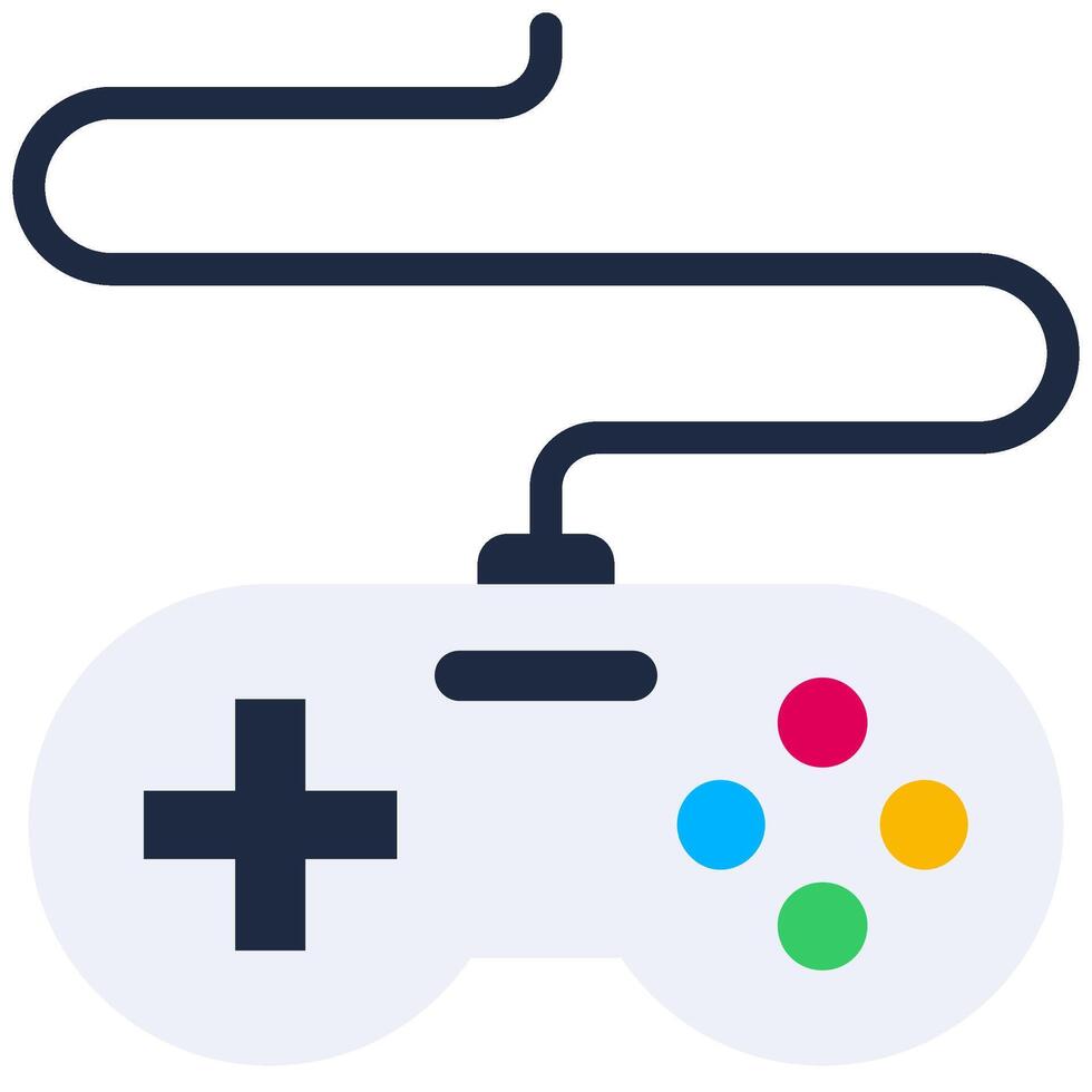Gamepad Flat Design Icon, Flat Design Icon Symbol vector