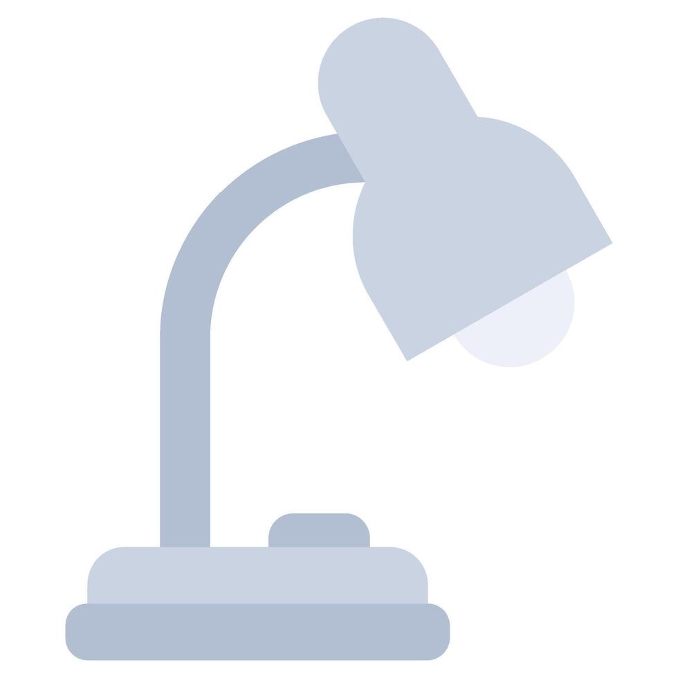 Desk Lamp Flat Design Icon, Flat Design Icon Symbol vector