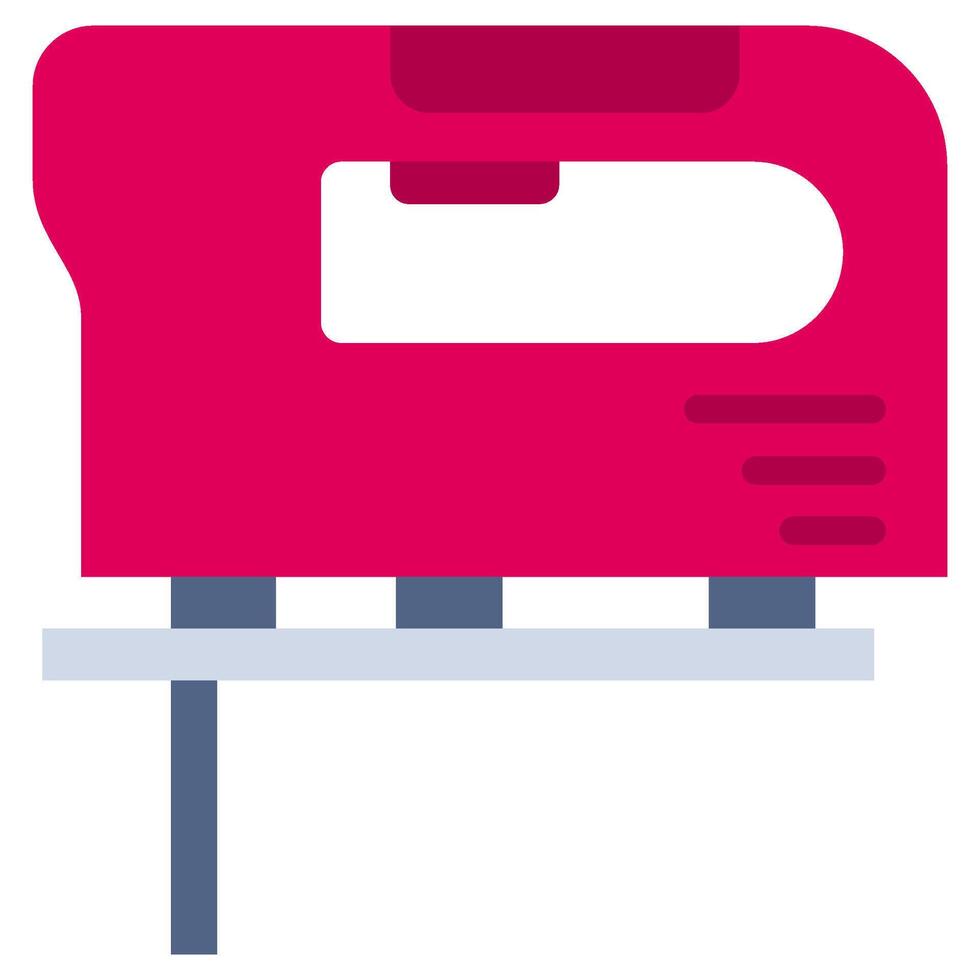 Jig Saw Flat Design Icon - Carpentry Flat Icon vector