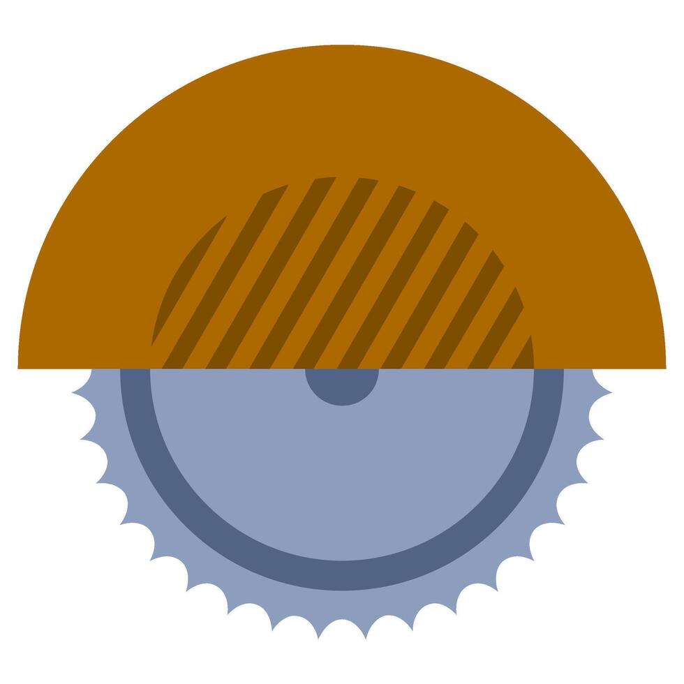 Miter Saw Flat Design Icon - Carpentry Flat Icon vector