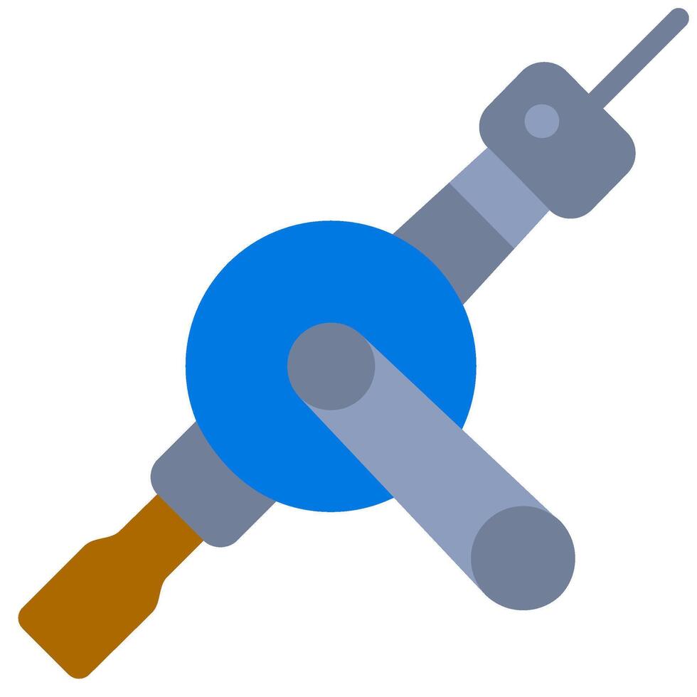 Hand Drill Flat Design Icon - Carpentry Flat Icon vector