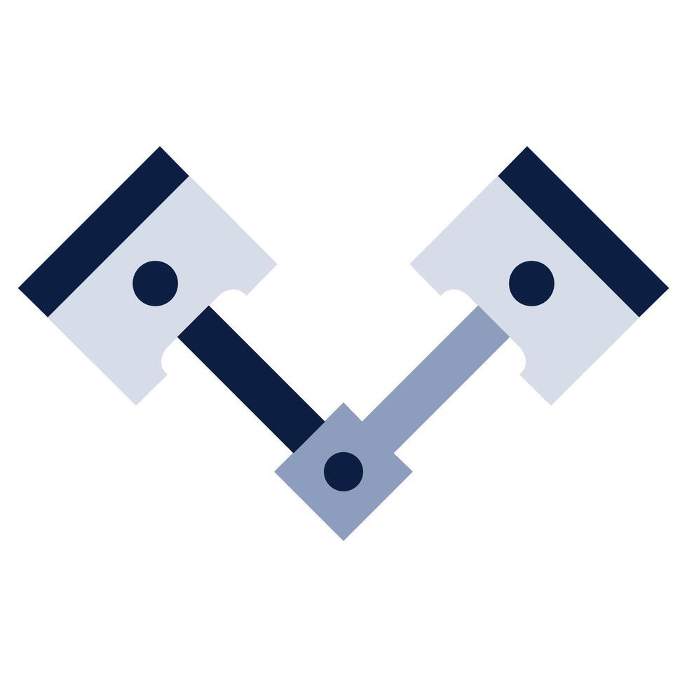 Engine Piston Flat Design Style Icon - Car Service vector