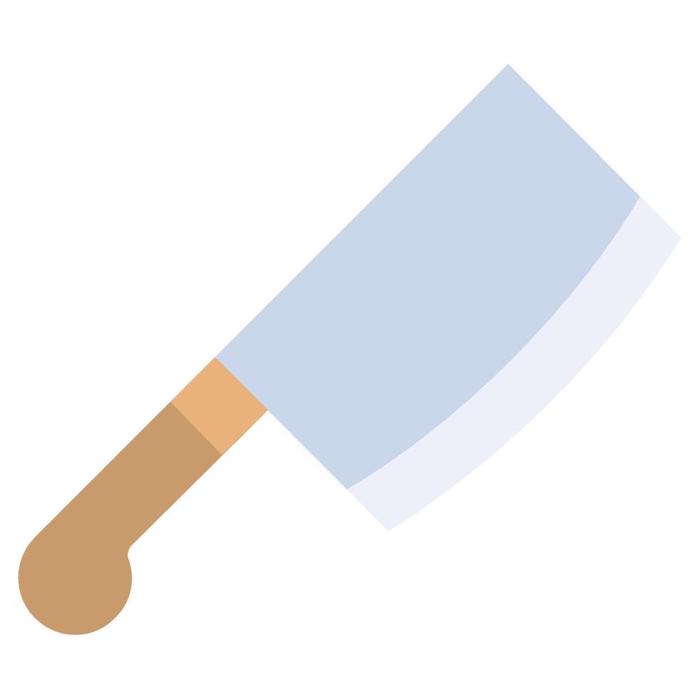 Butcher Knife Flat Design Icon, Cooking And Kitchen Flat Design Icon Symbol vector