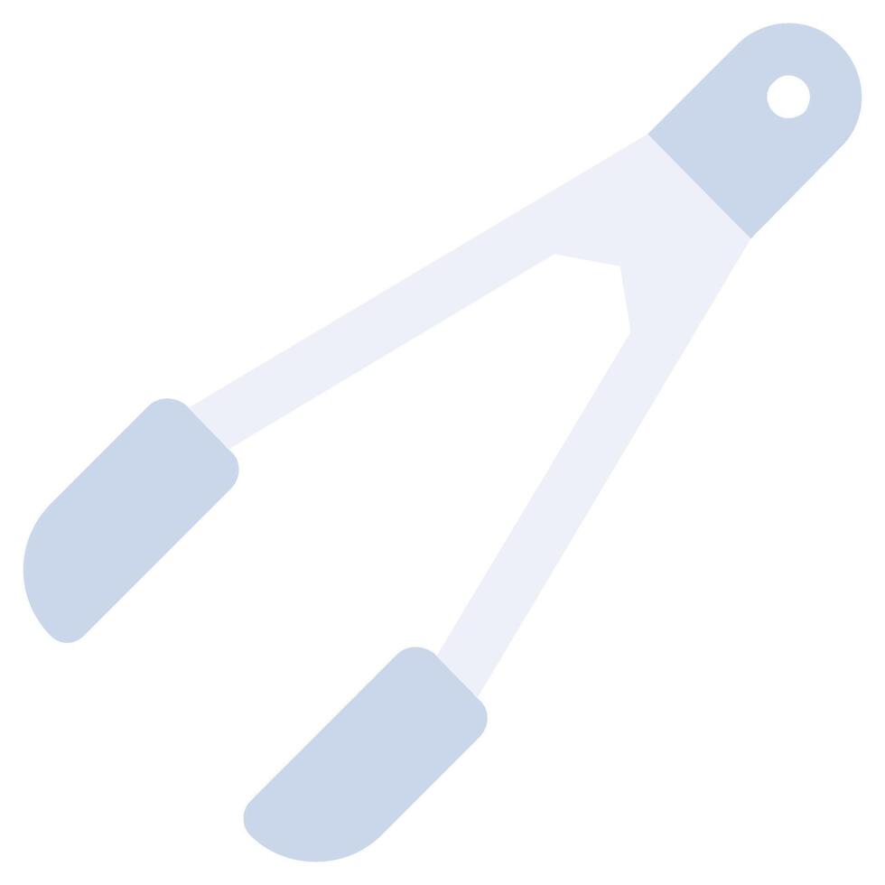 Tongs Flat Design Icon, Cooking And Kitchen Flat Design Icon Symbol vector