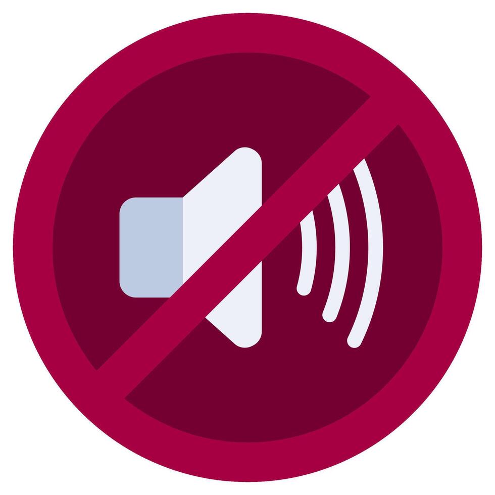 Volume Mute Flat Design Icon, Audio Element Flat Design Icon Symbol vector