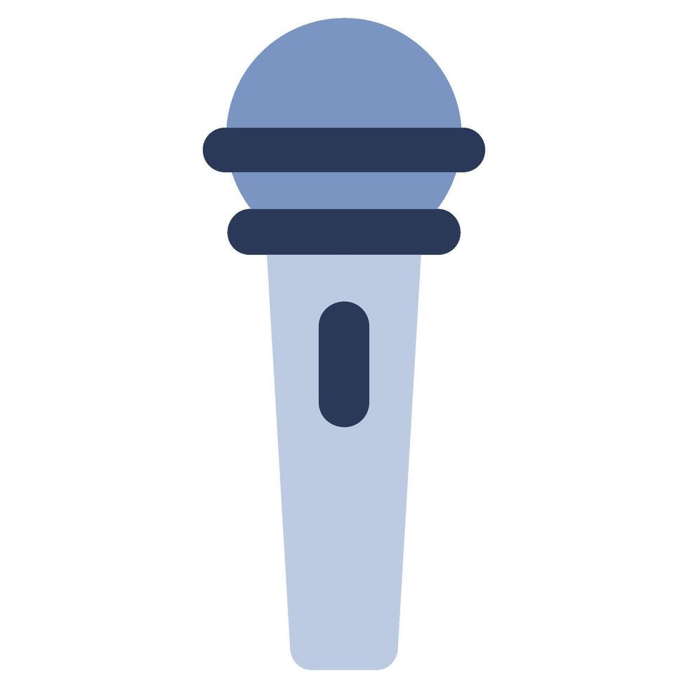 Microphone Flat Design Icon Symbol, Audio Element Flat Design Icon Symbol vector