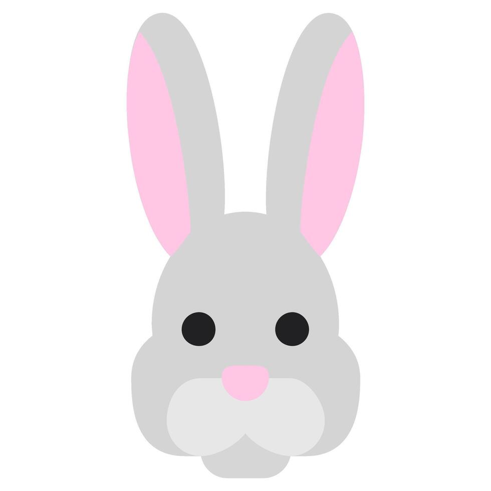 Rabbit Flat Design Icon, Animal Flat Design Icon Symbol vector