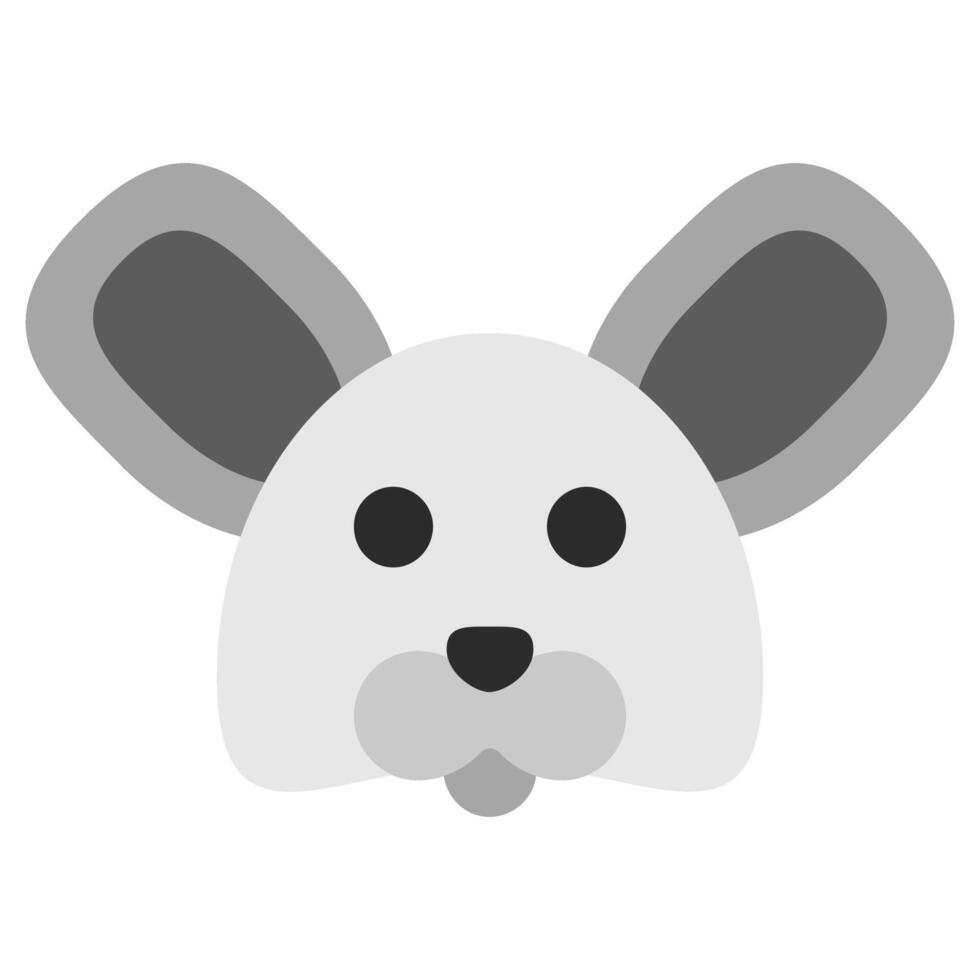 Mouse Flat Design Icon, Animal Flat Design Icon Symbol vector
