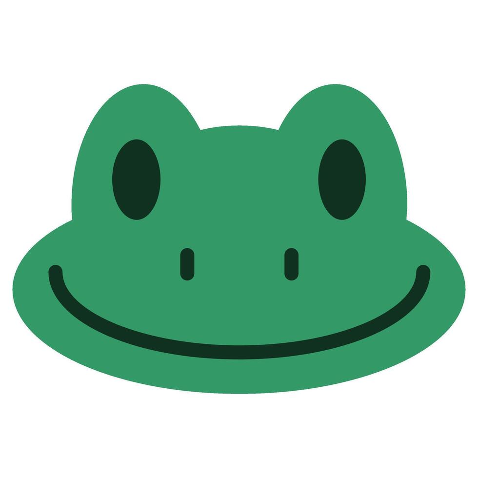 Frog Flat Design Icon, Animal Flat Design Icon Symbol vector
