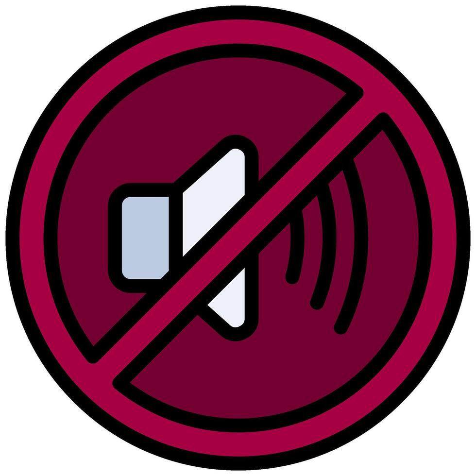 Volume Mute Outline Design Icon, Audio Element Outline Design Icon Symbol vector