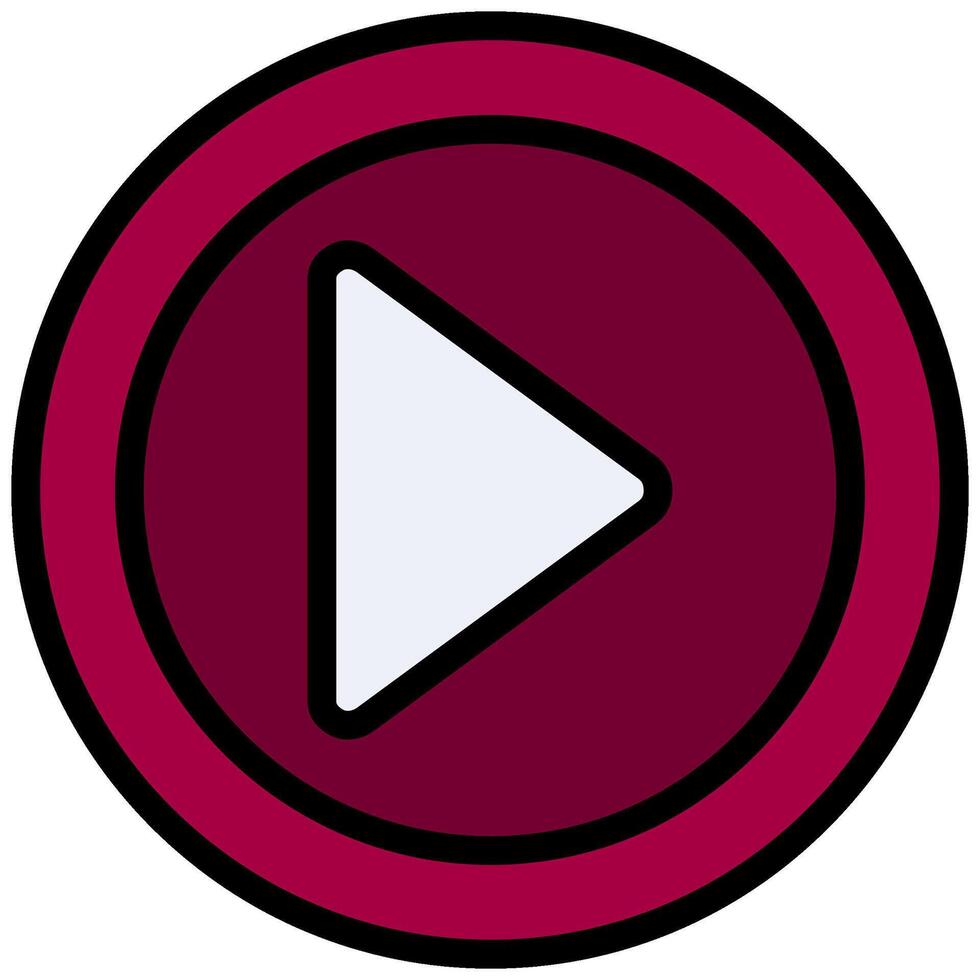 Play Button Outline Design Icon, Audio Element Outline Design Icon Symbol vector
