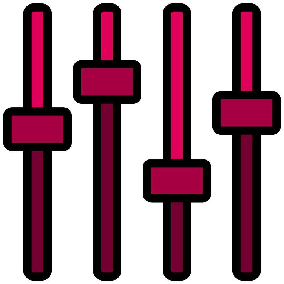 Sound Mixer Controller Isolated Outline Design Icon, Audio Element Outline Design Icon Symbol vector