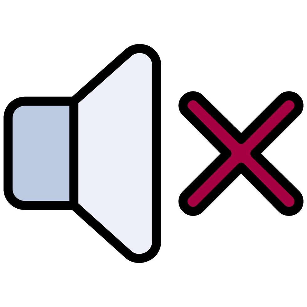 Mute Outline Design Icon, Audio Element Outline Design Icon Symbol vector