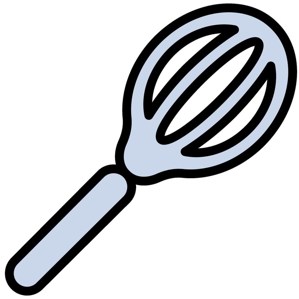 Whisk Outline Flat Design Icon, Cooking And Kitchen Outline Flat Design Icon Symbol vector