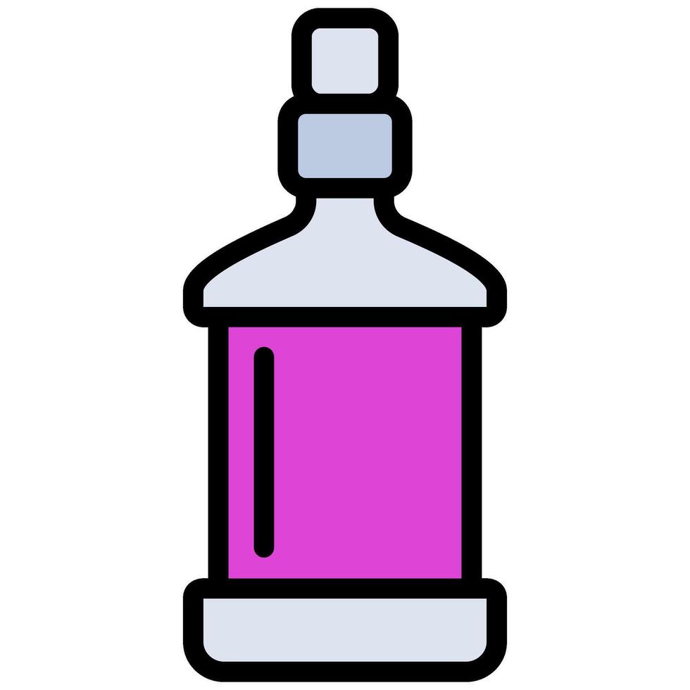 Whiskey Outline Flat Icon, Solid Color Outline Flat Icon Symbol vector