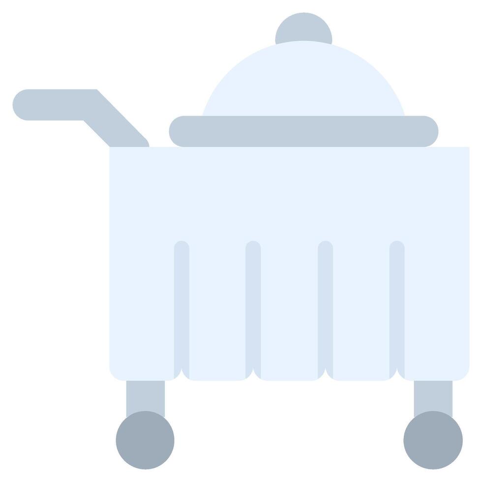 Food Trolley Icon, Flat Design Style Icon, Restaurant Element Icon Collection vector
