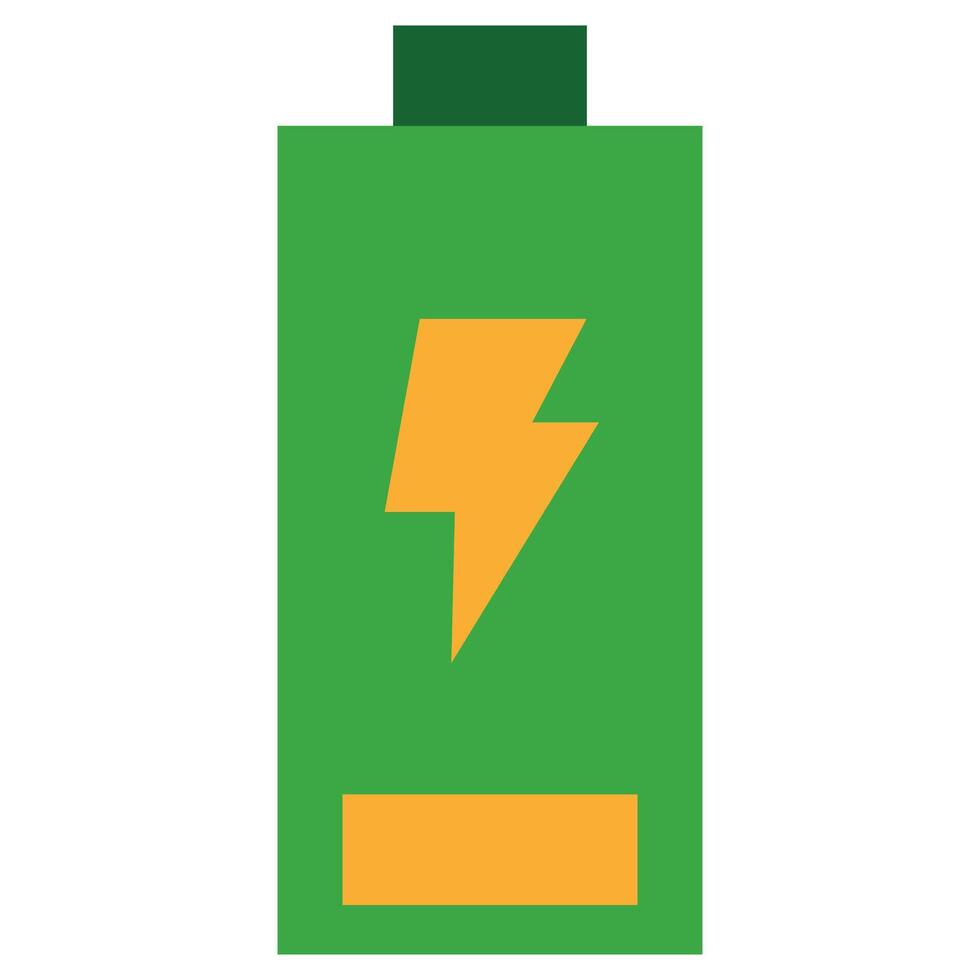 Battery Flat Icon, Flat Design Style Flat Icon Symbol vector
