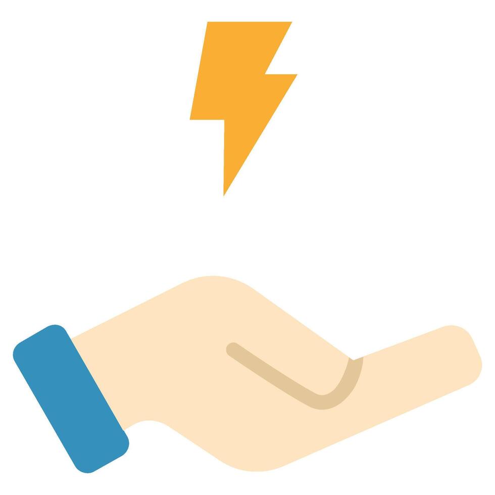 Energy Saving Glyph Flat Icon, Flat Design Style Flat Icon Symbol vector