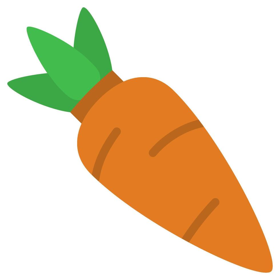 Carrot Flat Icon, Flat Design Style Icon Symbol, Farming Element Icon vector