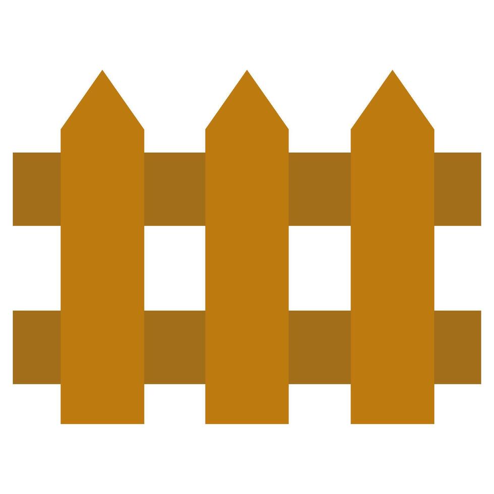 Fence Flat Icon, Flat Design Style Icon Symbol, Farming Element Icon vector