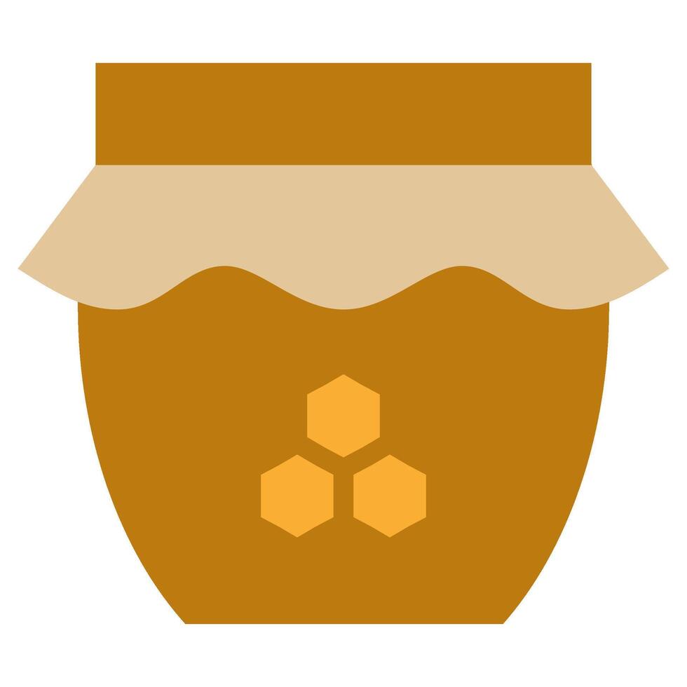 Honey Pot Flat Icon, Flat Design Style Icon Symbol, Farming Element Icon vector