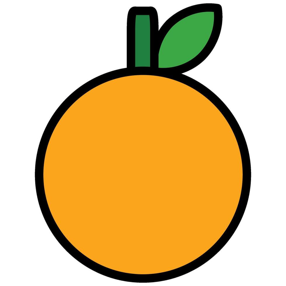 Grapefruit Icon, Fruit and Vegetable Outline Flat Design Icon Symbol vector