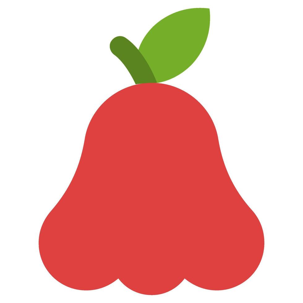 Rose Apple Icon, Fruit and Vegetable Flat Design Icon Symbol vector