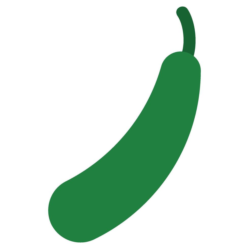 Cucumber Icon, Fruit and Vegetable Flat Design Icon Symbol vector