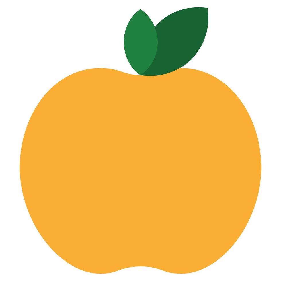 Orange Icon, Fruit and Vegetable Flat Design Icon Symbol vector
