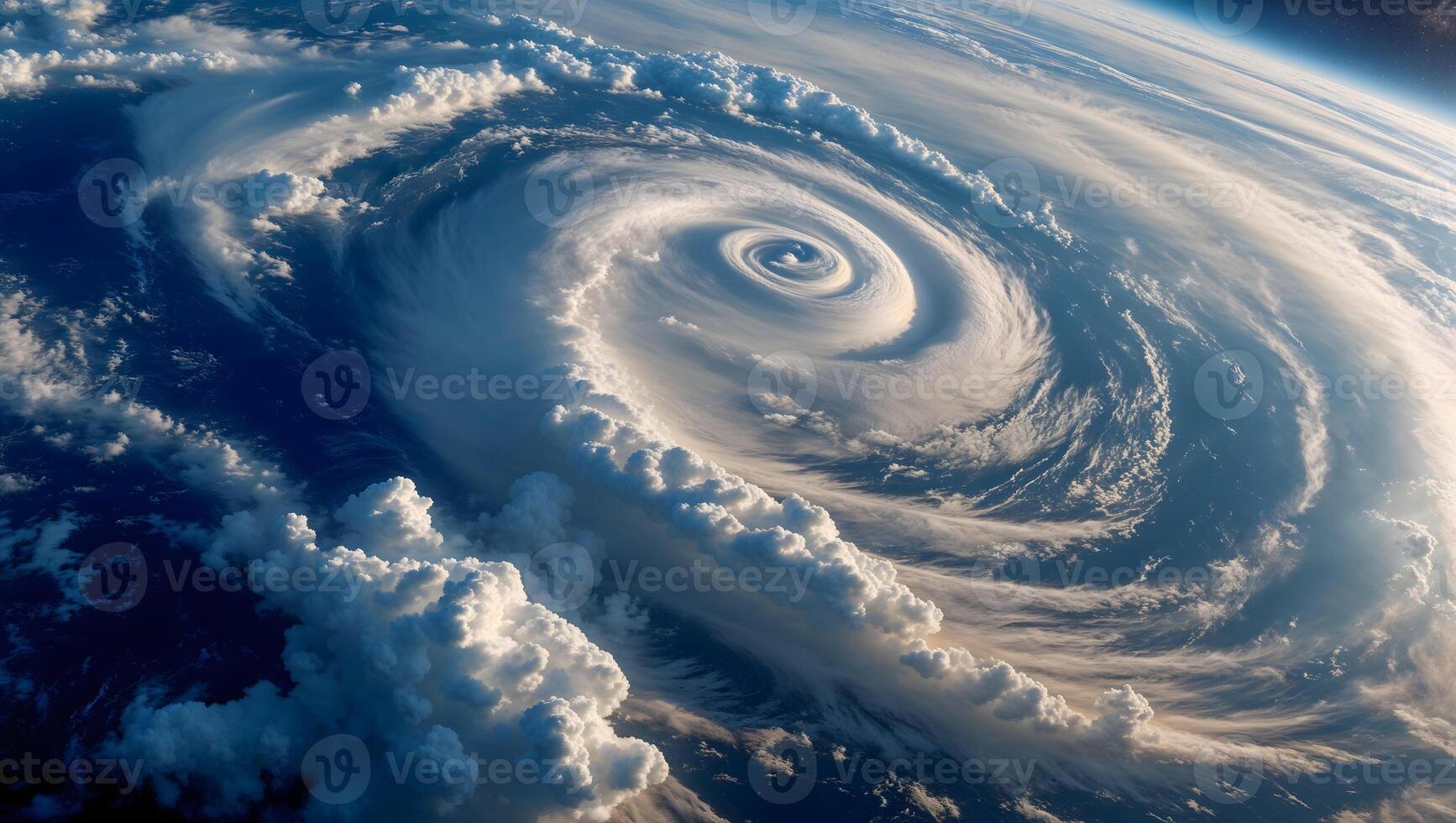 A hurricane is seen in the sky photo