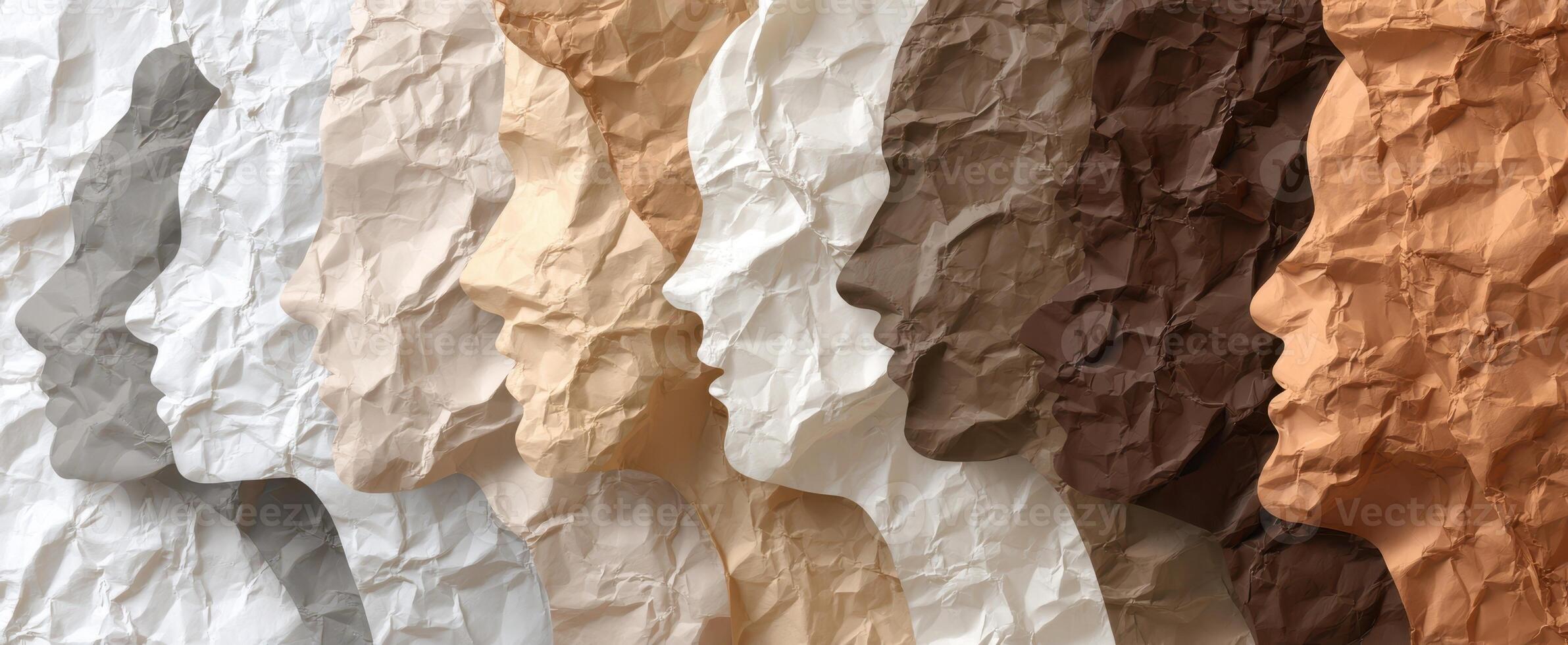 The Diverse Silhouettes Representing Unity Through Artistic Expression photo