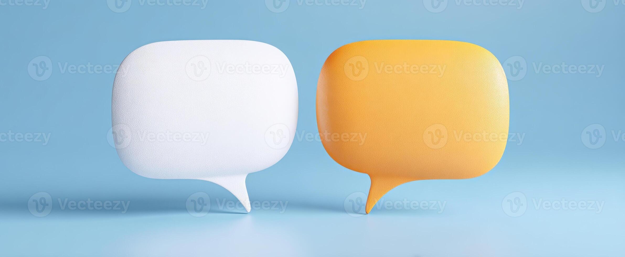 The vibrant speech bubbles representing communication and interaction in a modern design. photo