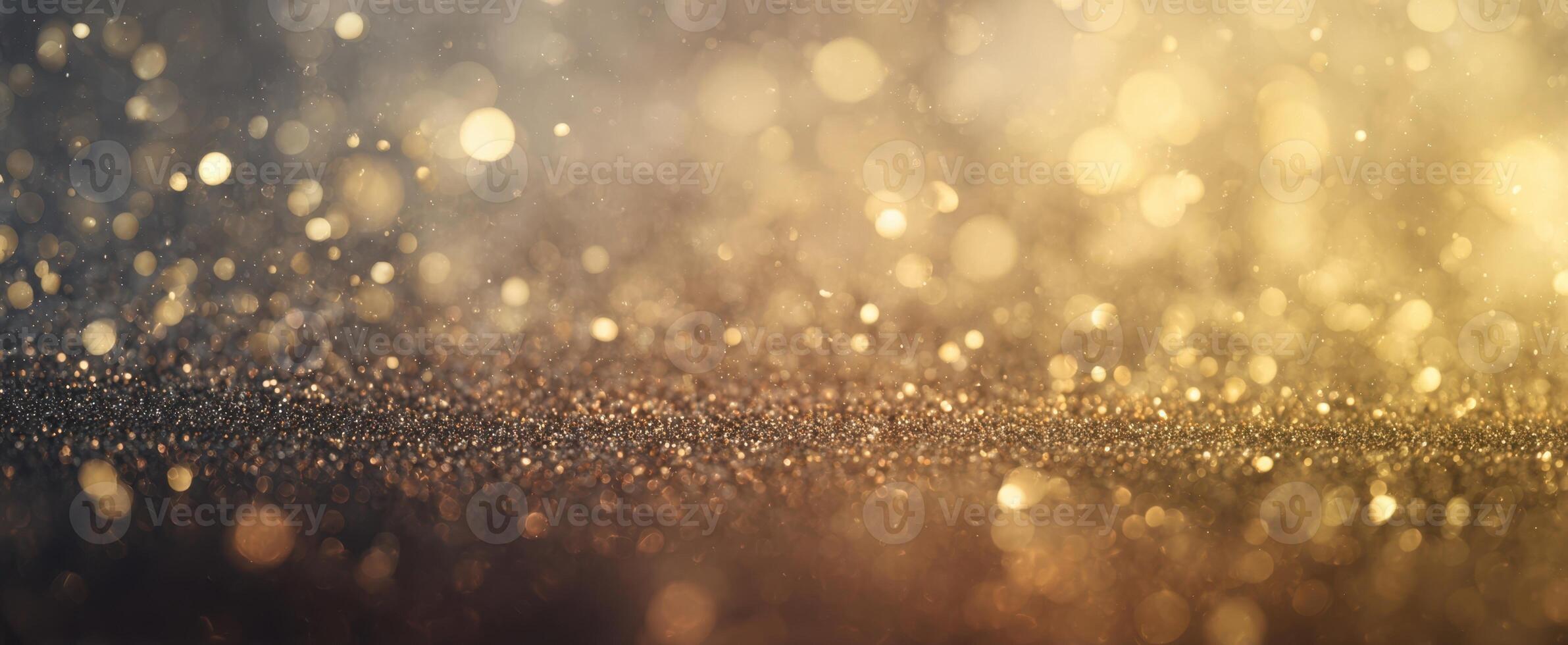 The shimmering golden bokeh creates a mesmerizing and atmospheric background effect. photo