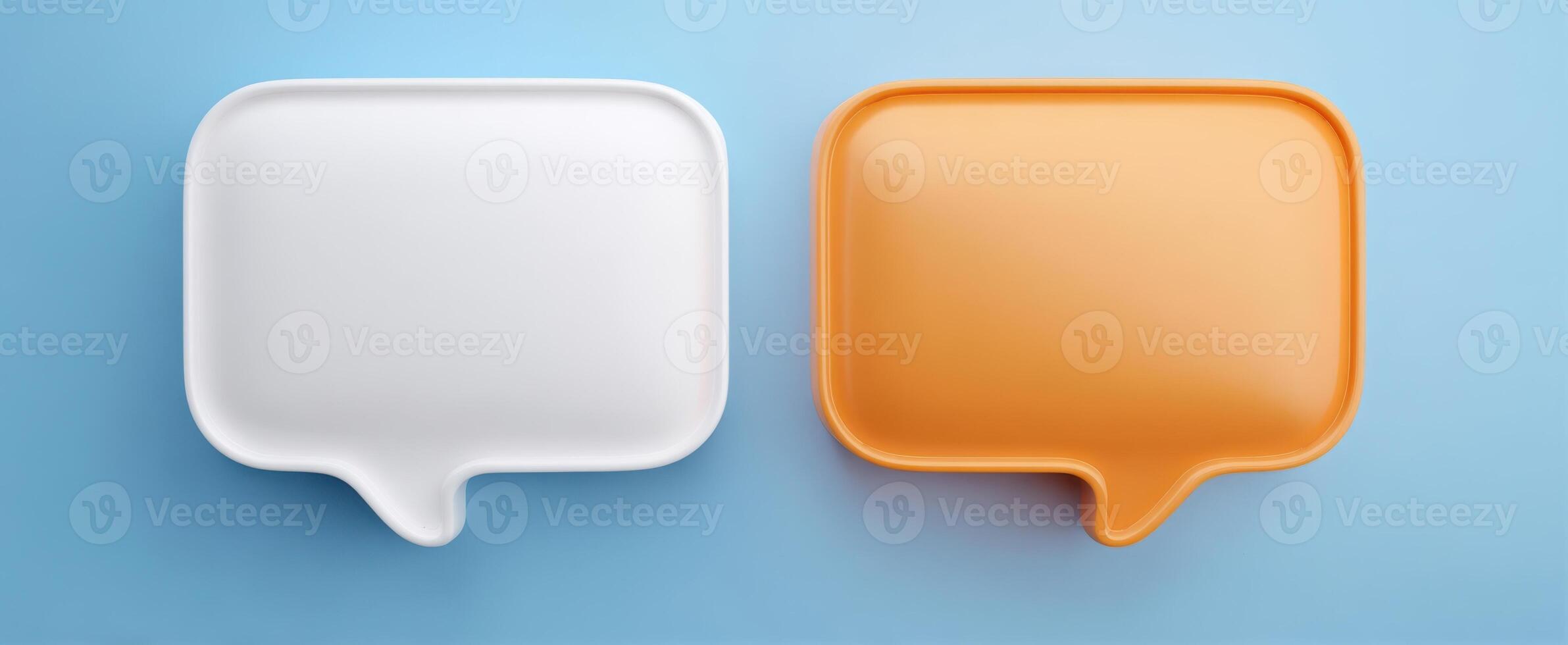 The colorful speech bubbles representing modern digital communication and dialogue photo