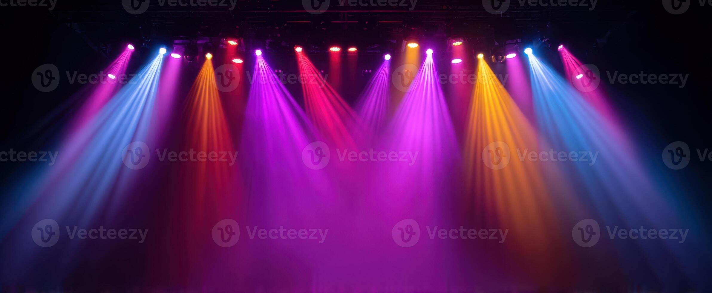 The Vibrant Stage Lights Creating a Dazzling Atmosphere for Performances photo