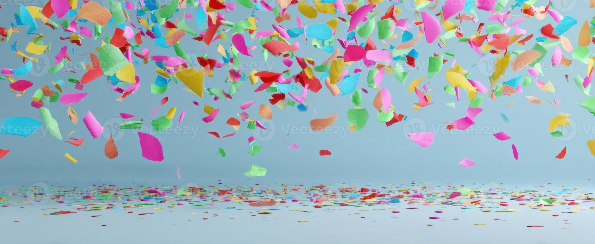 The vibrant confetti shower adding color and joy to any celebration. photo