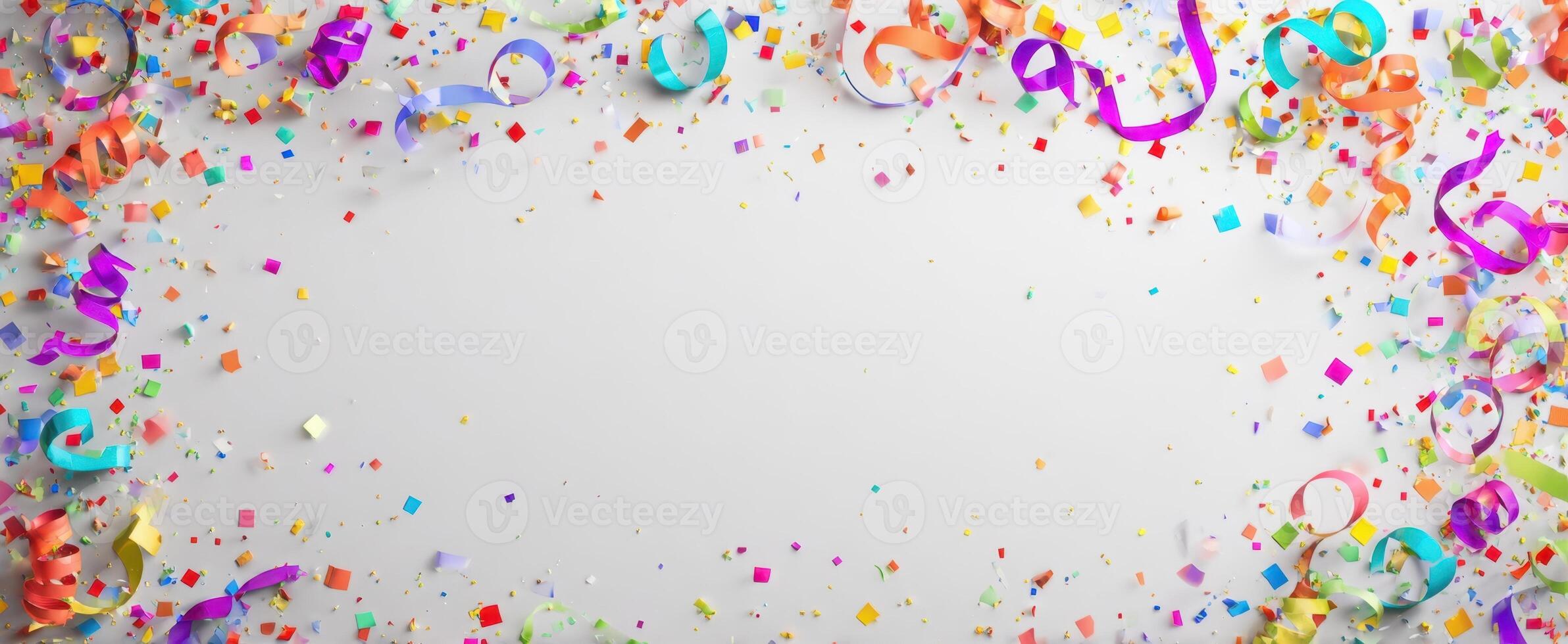 The Colorful Confetti and Streamers Creating a Festive Atmosphere photo