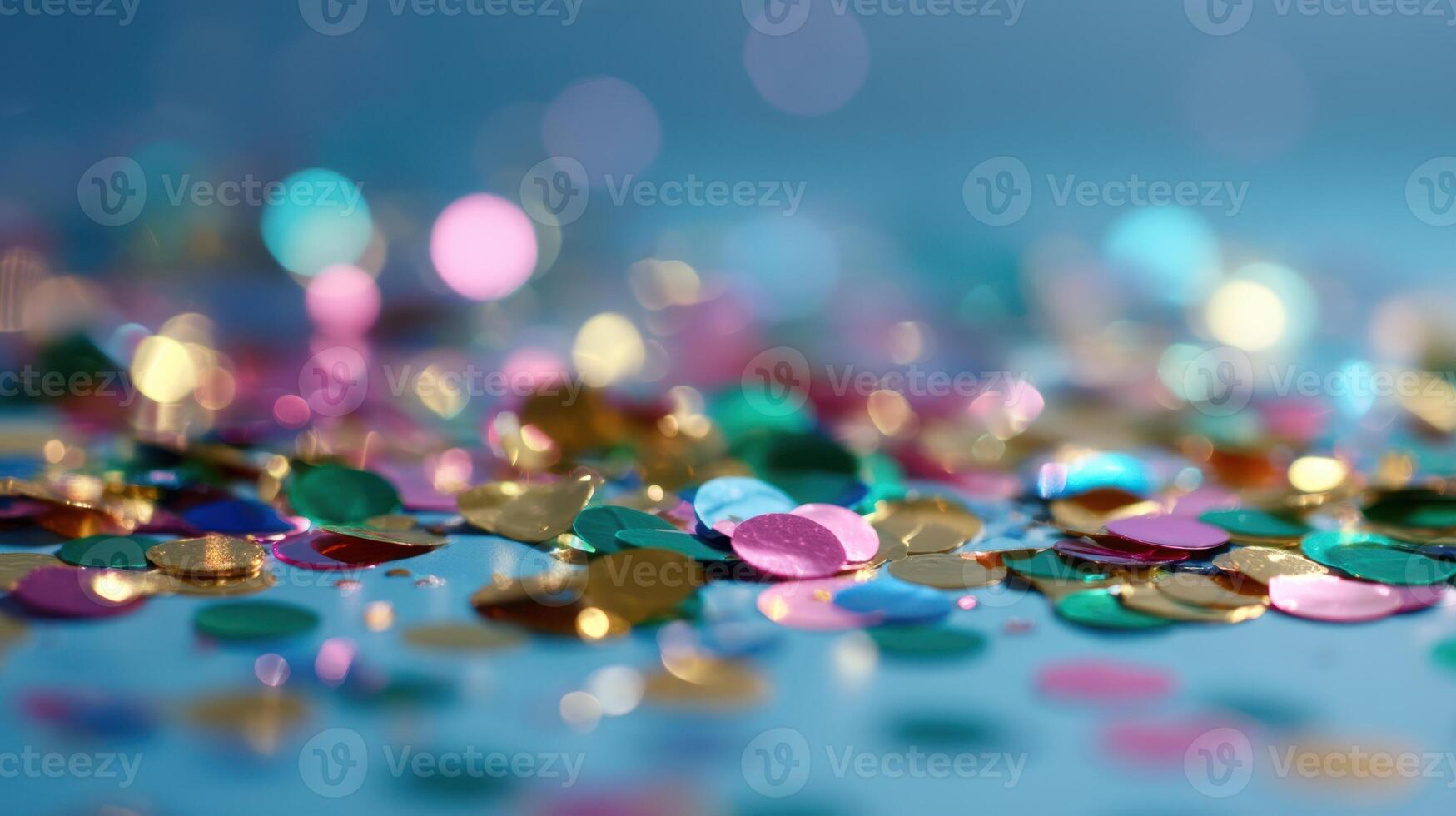 The Colorful Confetti Scatter Reflecting Joyous Celebration and Festivity photo