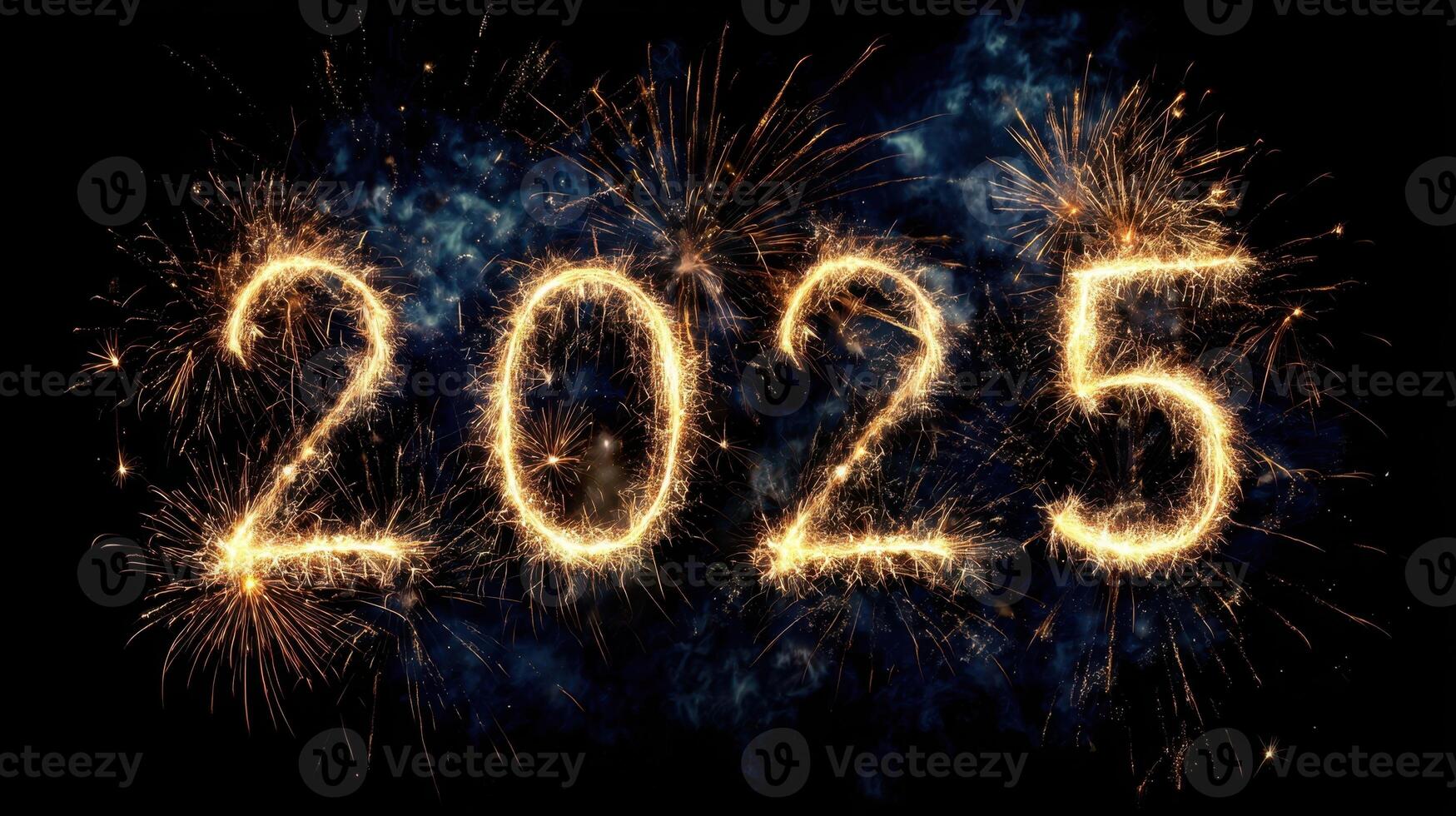 The dazzling fireworks display announcing the arrival of 2025 photo