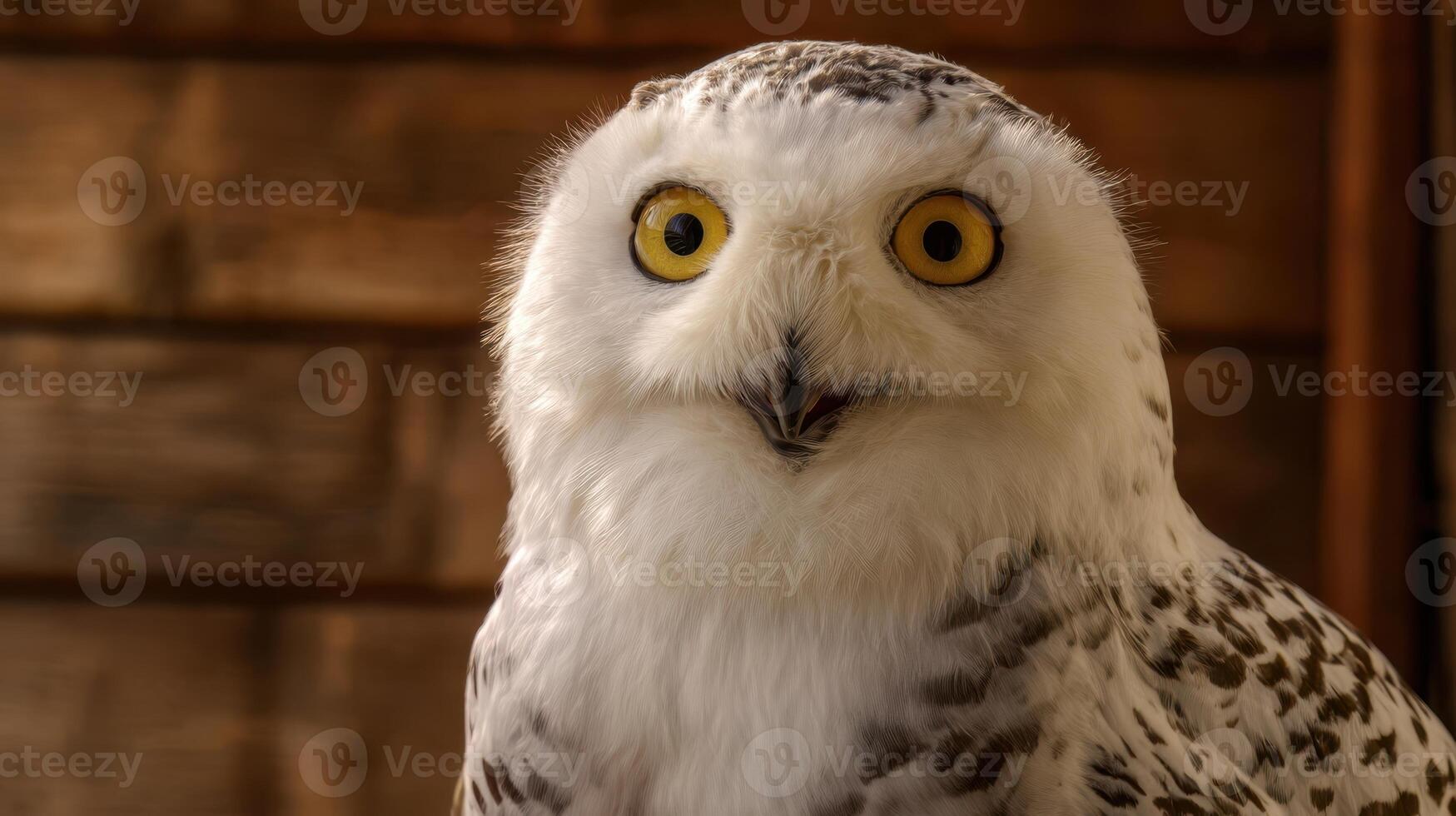 The Snowy Owl with Striking Yellow Eyes Captivating Nature Lovers photo